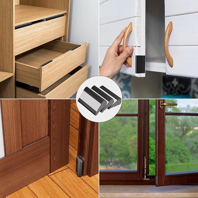 Wedge-Shape Window Weather Stripping Door Frame Seal Strip 118” White,Upgrade Black Foam,Soundproofing,Draft Stopper,Winter Insulation,Noise Blocker, Gap Filler for Exterior Front Door Side