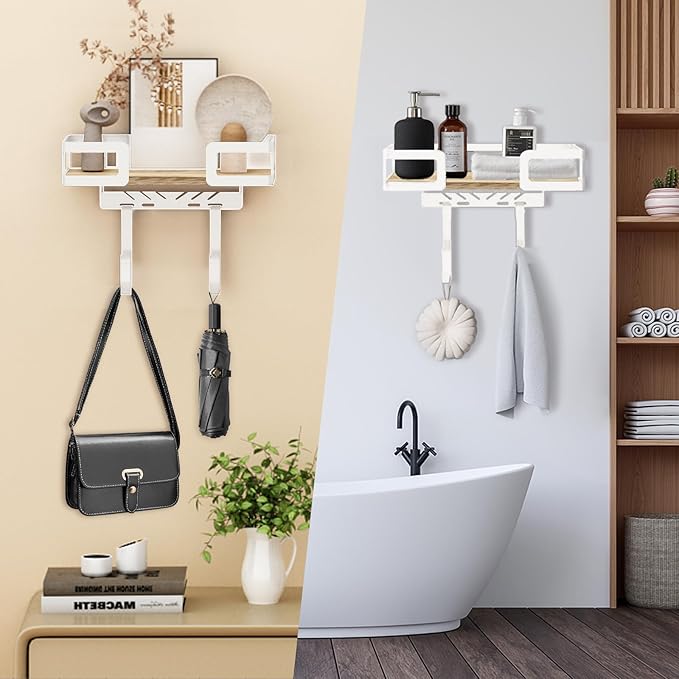 Ironing Board Holder Wall Mount, Iron Board Wall Hanger, Sewing, Laundry Room Organization, White, T&V Shaped Space Saving Iron Holder for Laundry Room Decor and Accessories, Organization and Storage