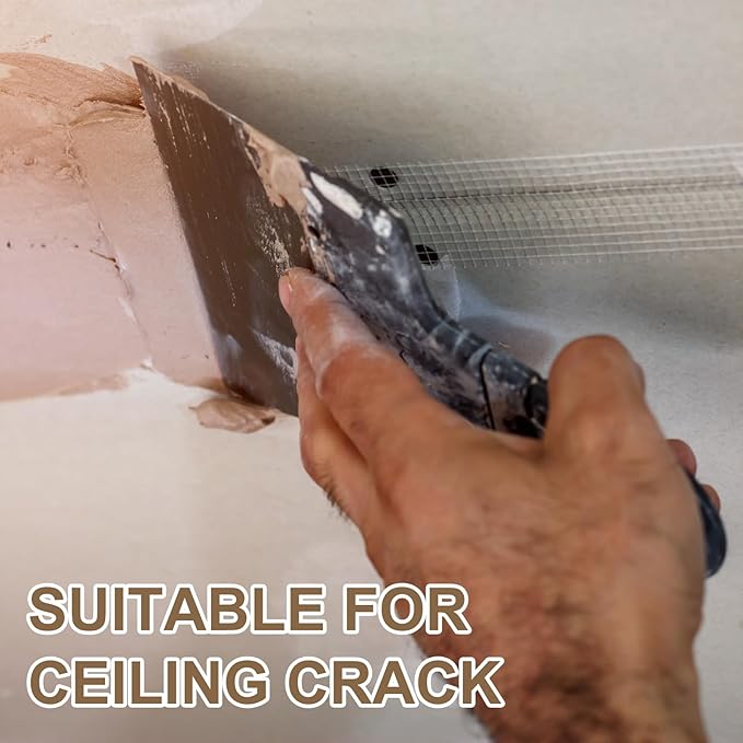 PATIKIL Drywall Repair Mesh Tape, 3 inch x 164 ft Fiberglass Repair Patch Self-Adhesive Dry Wall Joint Tape 12 Mesh Wall Hole Crack and Seam Patch, White