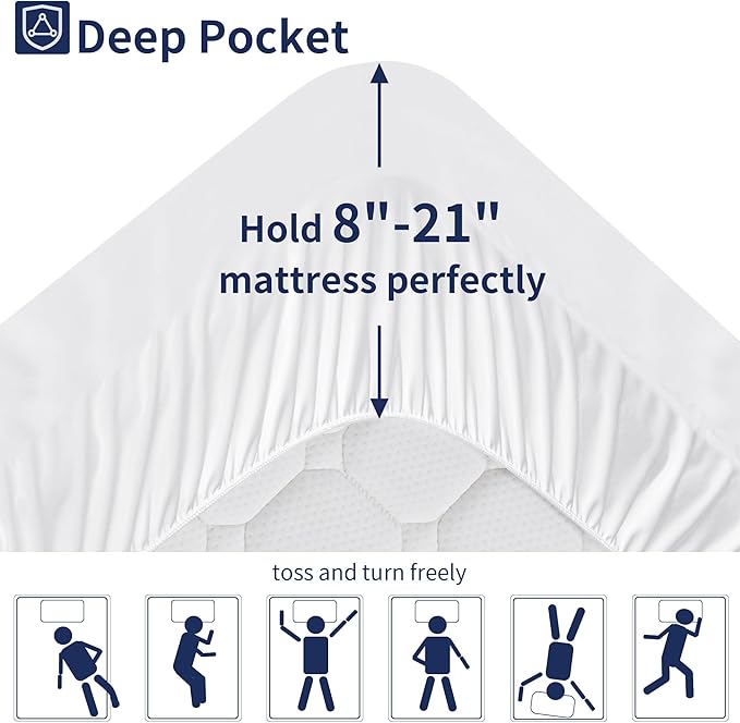 Mattress Topper Full Mattress Pad Cover Mattress Protector with 8-21 Inch Deep Pocket Overfilled Down Alternative Filling