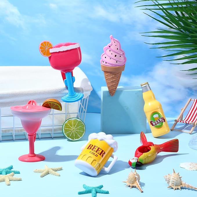 Honoson 12 Pcs Beach Towel Clips Beach Chairs Clips Plastic Swimming Pool Towel Holders Jumbo Size Funny Clothespins for Patio Holiday Pool Blanket Decoration (Vibrant)