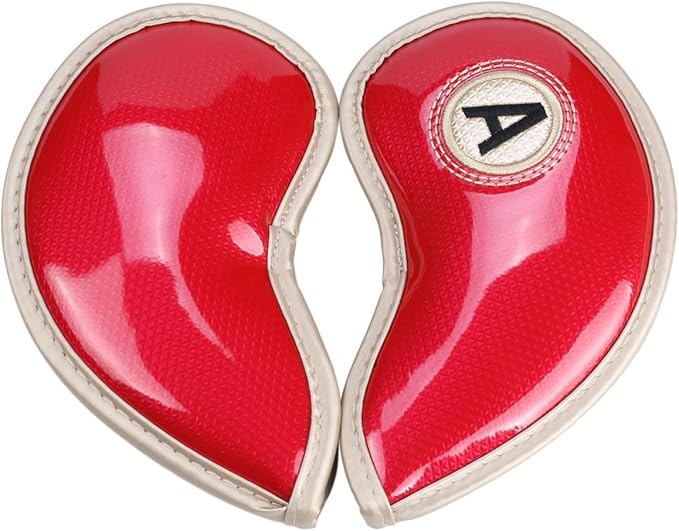 HISTAR 10pcs Crystal Pu Leather Golf Iron Head Covers Set Iron Club Headcover