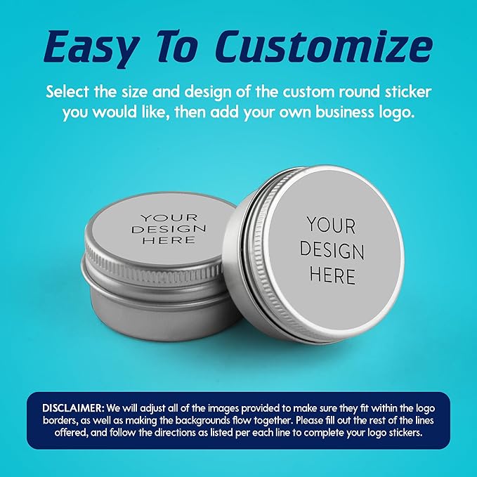100 Custom Vinyl Stickers - Upload Your own Image, Text, Design, Logo - Personalized Logo Labels for Handmade, Packaging, Bottle, Jars, Candle, Brand Stickers (Gray, 1.5x1.5)
