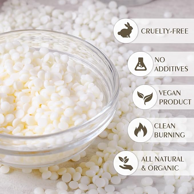 Soy Wax, Waxcanpy Natural Candle Wax, Organic Soy Wax for Candle Making from Farm, No Additives, Harmless and Pure (40lb)