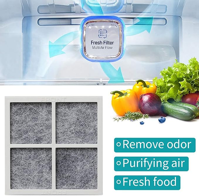 SEISSO LT120F Fresh Refrigerator Air Filter Replacement for LG, Compatible with Kenmore - Freshen up Refrigerator Air, Absorb Odors - 6 Packs