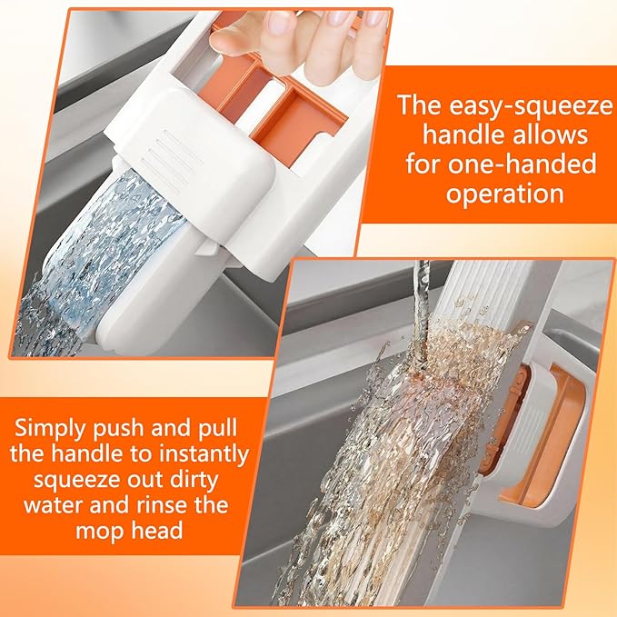 Mini Foldable Desktop Mop, 2025 Self-Squeeze Sponge Cleaning Tool,Portable Cleaning Sponge Mop for Small Spaces, Bathroom, Kitchen, Desktop (2)