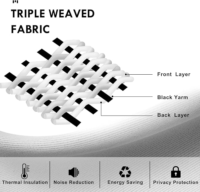 DWCN Blackout Curtains for Living Room Thermal Insulated, Energy Saving & Noise Reducing Bedroom Curtains, Stone Blue, W 42x L 54 Inch, Set of 2 Rod Pocket Curtain Panels
