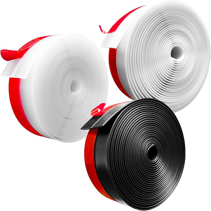 Silicone Weather Stripping, 3 inch (W) x 20 Ft (L) Door Draft Stopper Window Seal Strip for Gaps of Door & Windows, Garage Door Under Bottom, Sealing Tape Shower Doors Sweep, Transparent