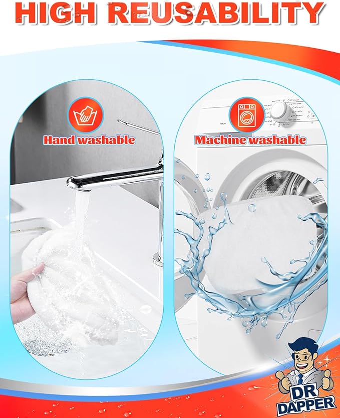 DR DAPPER 4 Pack SMP01 Steam Mop Pads Compatible with Kenmore SM2060 S200 Series, Steam-Mop Reusable Washable Floor Mop Pad for Hardwood Floor Steam Cleaner