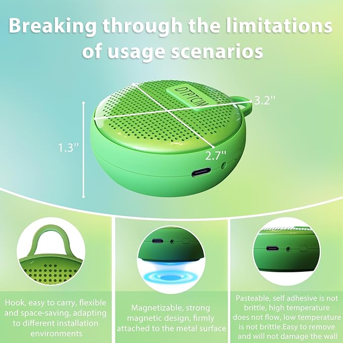 Refrigerator Deodorizer for Strong Odors,USB Charging Lasts 10+ Years Works in Cars Shoe Closets Pet Areas More Effective Than Traditional Deodorizers Green