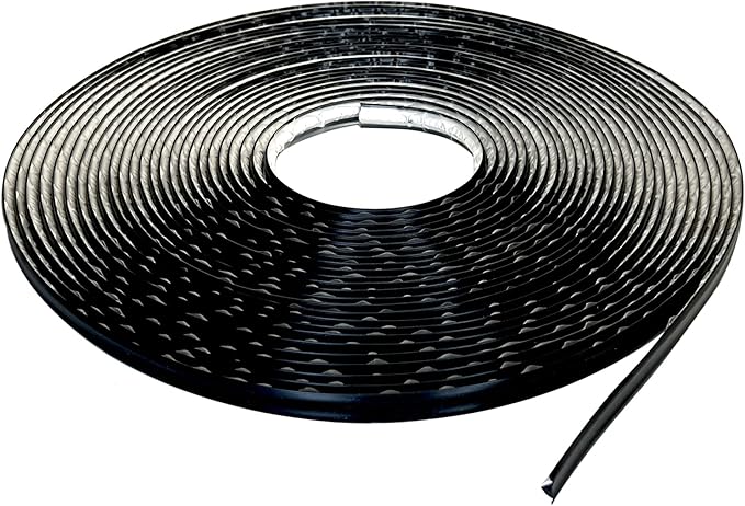 InstaTrim The Original Flexible Trim - 50ft Black 1/2" Wide Caulk Tape - Adhesive Trim with Many Uses Including Caulking for Bathtubs, Sinks, Counters, Tile, Floors - Made in USA