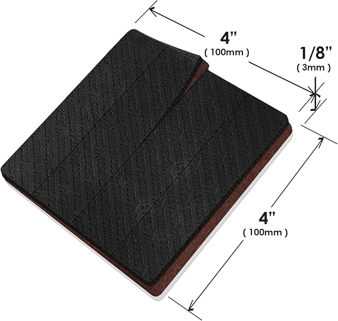 Slipstick GorillaPads Non Slip Furniture Pads/Gripper Feet Floor Protectors (Set of 8) Premium 4 Inch Pre-Scored Self Stick Rubber Stoppers for Furniture Legs