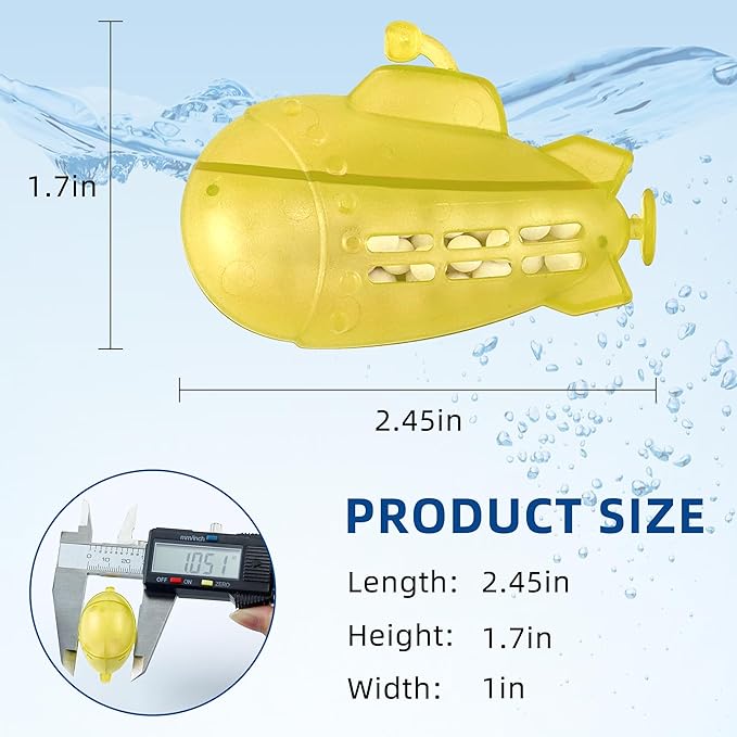 AMI PARTS Universal Humidifier Cleaner Fish for All Humidifiers and Fish Tank, Purifie Water, Soften Hard Water, Prevents Hard Water Build-Up, Humidifier Cleaner Float Submarine(6 Pack)