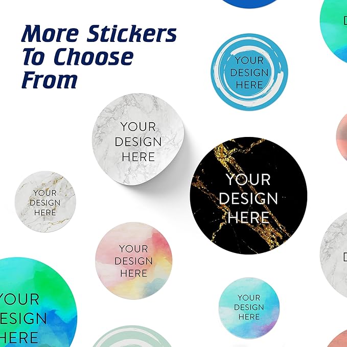 100 Custom Vinyl Stickers - Upload Your own Image, Text, Design, Logo - Personalized Logo Labels for Handmade, Packaging, Bottle, Jars, Candle, Brand Stickers (Silver Marble, 2x2)