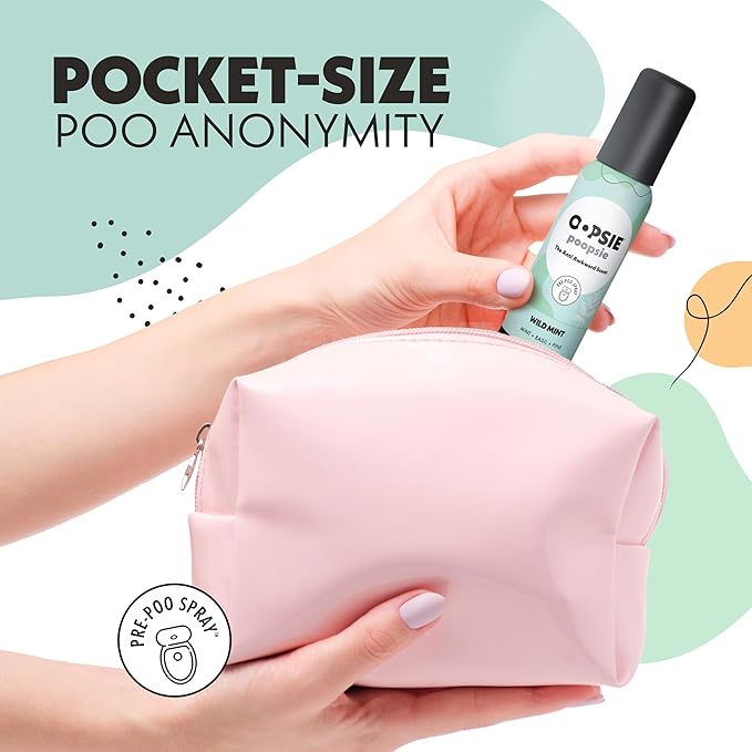 OOPSIE POOPSIE Wild Mint Before & After You Go Toilet Spray 2oz - Portable Odor Eliminator