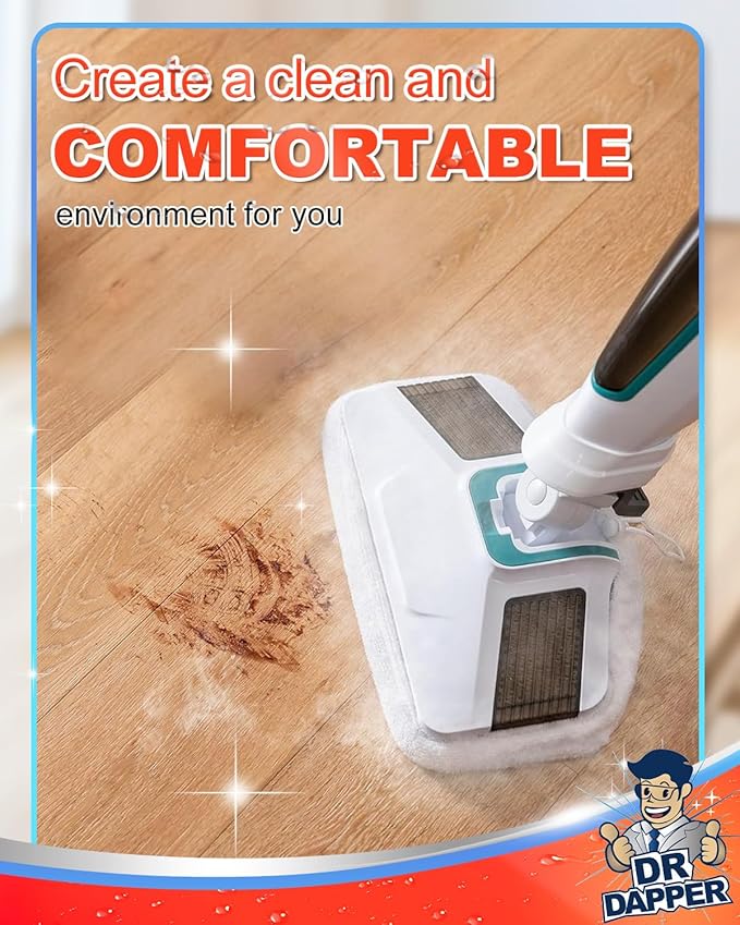 DR DAPPER 4 Pack SMP01 Steam Mop Pads Compatible with Kenmore SM2060 S200 Series, Steam-Mop Reusable Washable Floor Mop Pad for Hardwood Floor Steam Cleaner