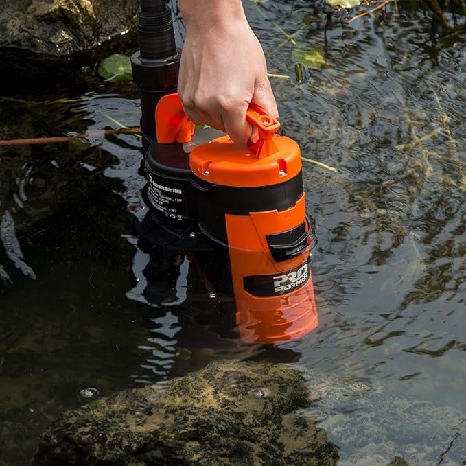 Sump Pump, Prostormer 3500 GPH 1HP Submersible Clean/Dirty Water Pump with Build-in Float Switch for Pool, Pond, Garden, Flooded Cellar and Irrigation