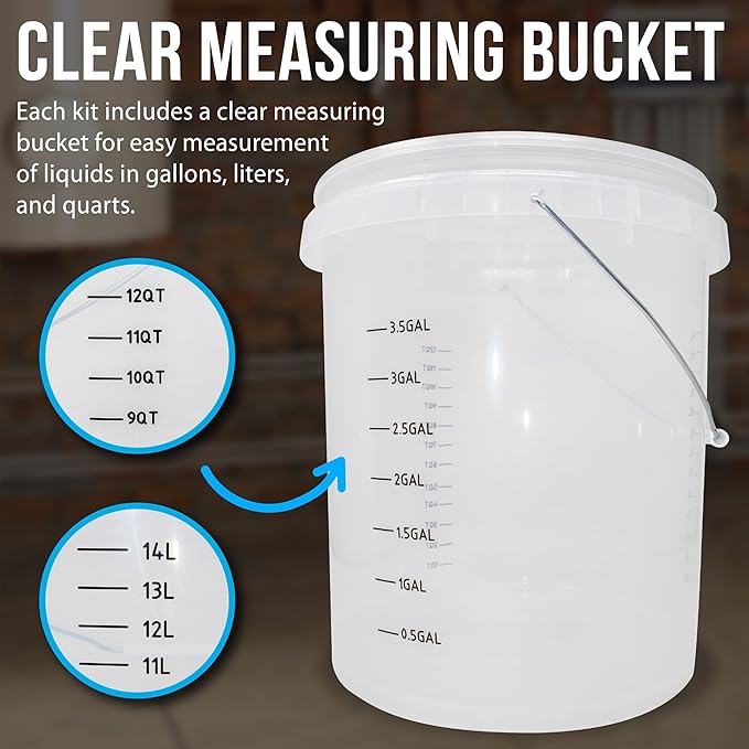 DrainX Tankless Water Heater Flushing Kit with Pump, Hoses, Descaling Powder and Measuring Bucket, All in One Complete Maintenance Solution