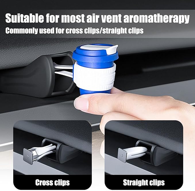 Psler 2 Pcs Air Freshener Adapter Compatible with Tesla Model 3 / Y 2017 2018 2019 2020 2021 2022 2023, Airvent Clips Silicone Fresheners Holder Fragrance Clip Model 3 and Y Interior Accessories