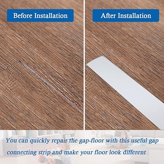 Floor Transition Strip Self Adhesive Floor Cover Strips Laminate 1.57" Wide Vinyl Flat Divider Transitions (4cm, 10Ft, White)