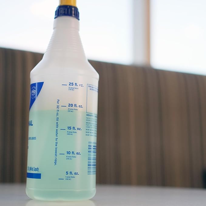 Zep Professional Sprayer Bottle - 32 oz (Case of 12) - HDPRO1 - Versatile Adjustable Nozzle Spray Bottles with a Fine Mist or Powerful Spray, Refillable for Diluted Concentrate