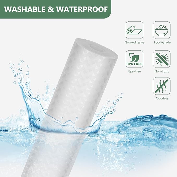 Shelf Liners, Non-Adhesive Drawer Liner, Waterproof & Oil-Proof Kitchen Cabinet Cupboard Liner Plastic EVA Material BPA Free Fridge Liner Mats Paper Protector for Shelves (Clear/12in x 120in)