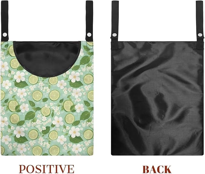 Clothespin Bag for Outdoor Laundry Clothesline and Clothes Pin Holder Clothespin Bag for Clothes Pins Heavy Duty Outdoor Use - Lemons