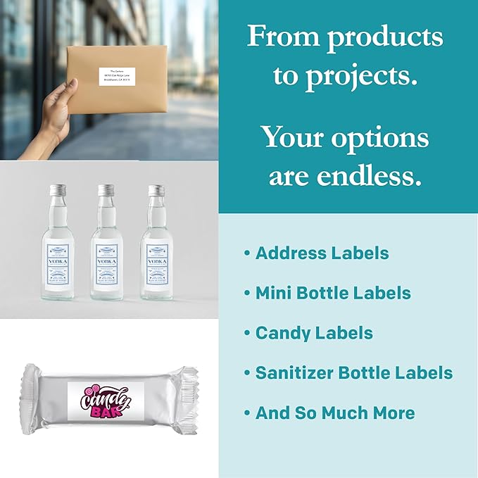 Premium Label Supply White Sticker Bottle Labels – 3" x 1.5" – Laser/Inkjet Compatible – (14 per Sheet), 2000 Sheets – 28,000 Total Adhesive Labels