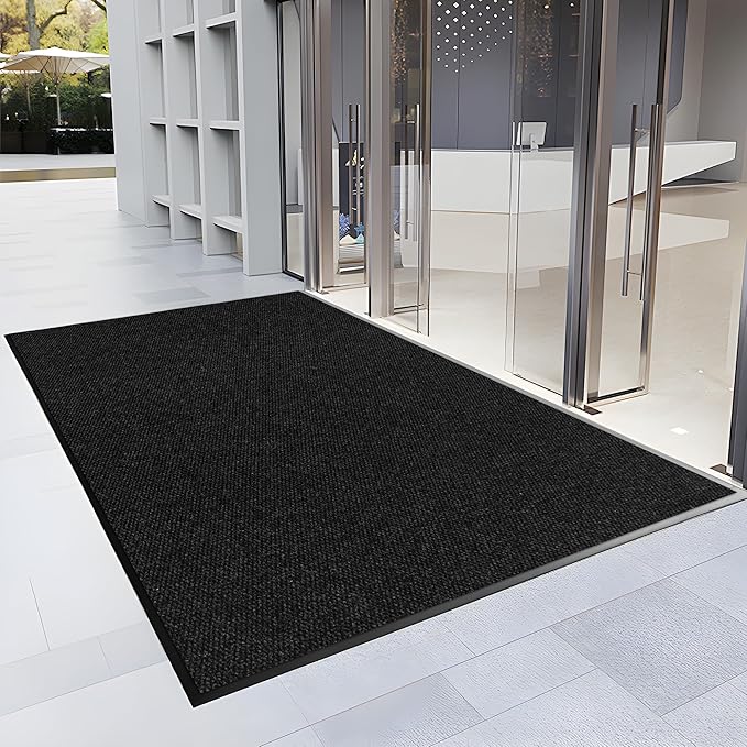 2′ x 3′ Front Door Mat Indoor Outdoor Entrance, Commercial Floor Mat Heavy Duty Dirt Trapper Entryway Doormat, Custom Size Non Slip Rubber Backing Welcome mat, Door Mat for High Traffic Area