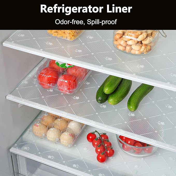 INNOLITES Shelf Liners for Kitchen Cabinets, Non Adhesive Drawer Cabinet Liner, Waterproof Oil-Proof Non-Slip Shelf Liner for Kitchen Pantry Refrigerator 17.7" x 360"