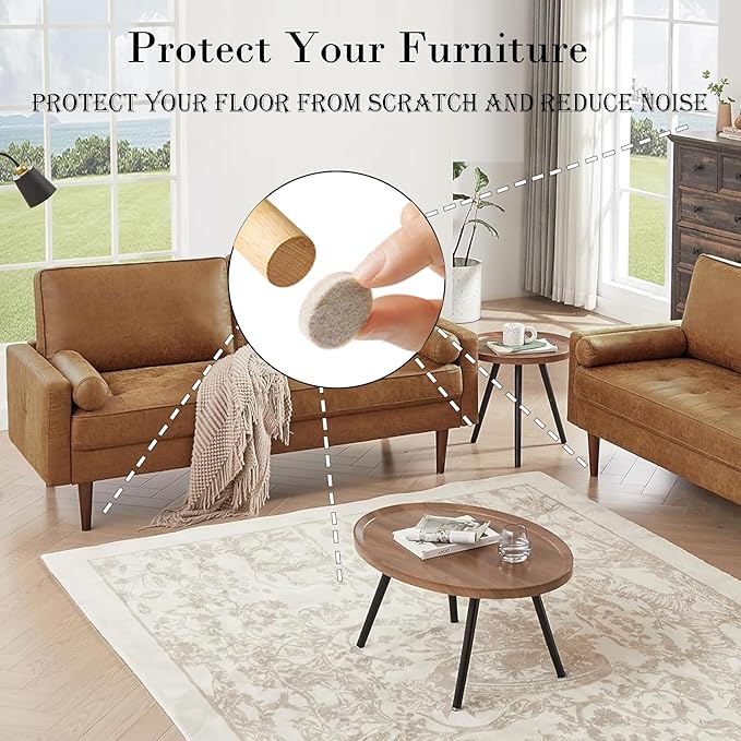 Fursafe&Q Felt Furniture Pads for Hardwood Floors - Self Adhesive Chair Felt Pad, Furniture Feet Floor Protectors, Protect from Nicks, Dents and Scratches, Cabinet Door Bumper128 Pcs Chair Feet