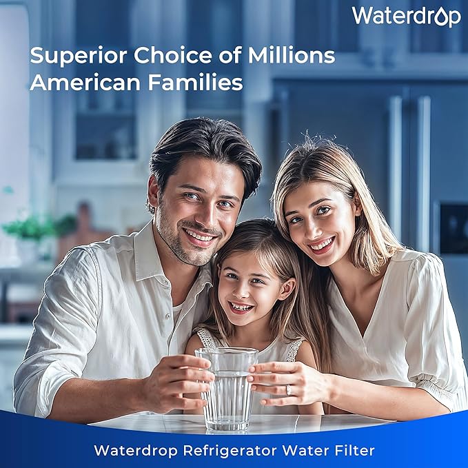 Waterdrop Plus RPWF Refrigerator Water Filter, Replacement for GE® RPWF (NOT RPWFE), Reduce PFAS, WDP-F19, DWF-36, R-3600, MPF15350, OPFG3-RF300, RWF1063, Certified by NSF 401&53&42, 2 Filters