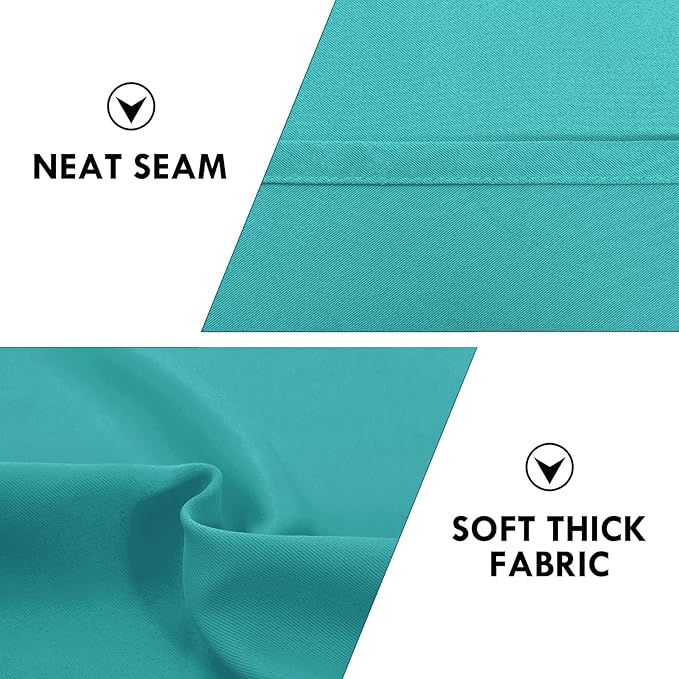 DWCN Blackout Curtains for Living Room Thermal Insulated, Energy Saving & Noise Reducing Bedroom Curtains, Peacock Blue, W 52x L 95 Inch, Set of 2 Rod Pocket Curtain Panels