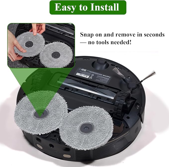 10 Pack Mop Pads for Dreame X40 Ultra/X40 Master/L40 Ultra/L10s Plus/L10s Pro Gen 2/L30 Ultra/X30 Ultra/L20 Ultra/L10s Pro Ultra/X50 Ultra Vacuum Cleaner, Microfiber Mop Cloth Replacement Accessories