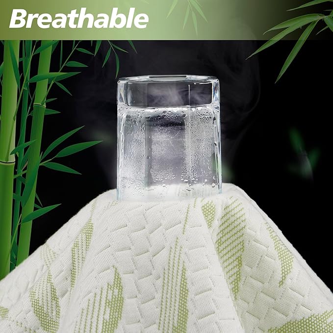 Twin XL Mattress Protector Waterproof Mattress Pad Washable Bamboo Rayon Mattress Cover Breathable Noiseless Bed Protector 5" - 21'' Elastic Fitted Deep Pocket