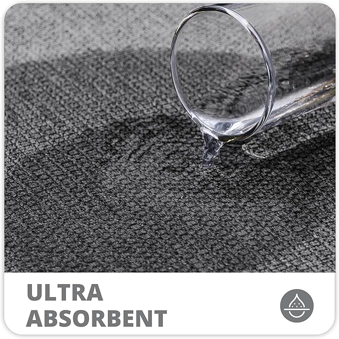 Bath Mat,Ultra Thin Bathroom Runner Rugs,Large Bath Mats for Bathroom,Quick Dry,Non-Slip,Machine Washable,Low Pile,Bath Rug,Shower Outside,Sink,Home Decor Accessories.Dark Grey,2'x5'（24x60inch）