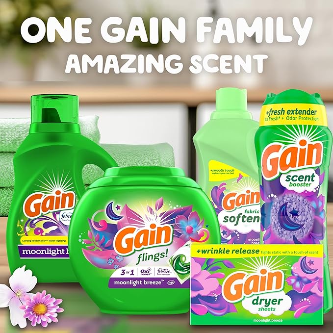 Gain Fireworks In-Wash Scent Booster Beads, Moonlight Breeze, 12.2 oz