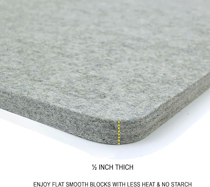 Wool Pressing Mat - 9" x 9" Quilting Ironing Pad - 100% New Zealand Felted Wool Iron Board for Quilters, Great for Quilting & Sewing Projects by Savina