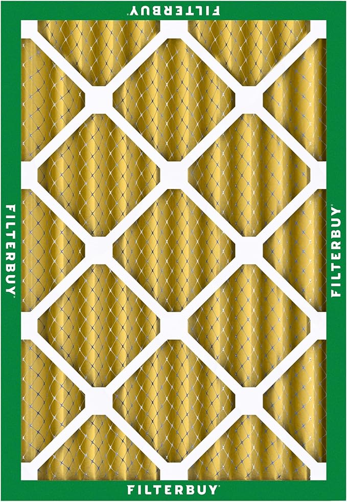 Filterbuy 16x20x4 Air Filter MERV 11 (MPR 1200) Allergen Defense Replacement (4-Pack), Electrostatic Pleated HVAC AC Furnace Filters, Made in USA (Actual Size: 15.50 x 19.50 x 3.63)