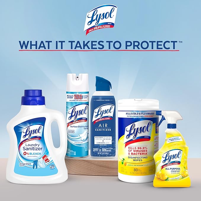 Lysol Air Sanitizer Spray with Odor Eliminator for Home & Office, Sanitizing Spray, Air Freshener Alternative, Simple Fresh Scent, 10 oz (Pack of 3)