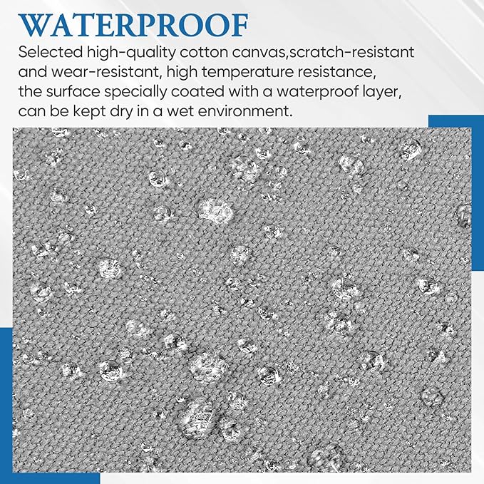 Canvas Patch 5.5 x 8 Inches 6Pcs Self-Adhesive Waterproof Canvas Patch Kit for Repairing Tents,Sofas,Boat Covers,Camping Chair,Awnings,Car Seats.(Gray)