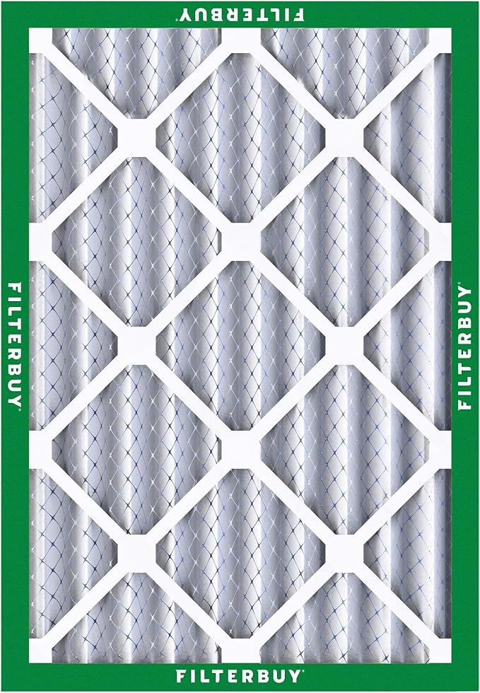 Filterbuy 14x20x4 Air Filter MERV 8 (MPR 700) Dust Defense Replacement (6-Pack), Electrostatic Pleated HVAC AC Furnace Filters, Made in USA (Actual Size: 13.50 x 19.50 x 3.63)