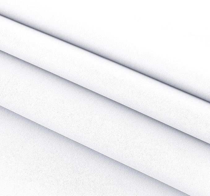 DWCN French Door Curtains – Rod Pocket Thermal Curtain for Doors with Glass Window, Kitchen and Patio Doors for Privacy, 54 X 80 Inches Long, 1 Curtain Panel with Tieback, Pure White