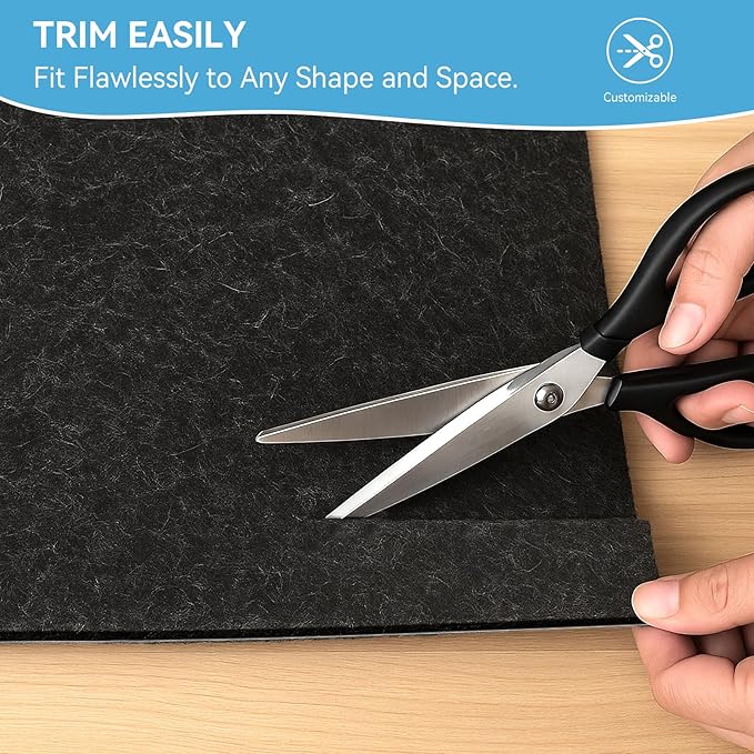 Warmstar 8x10 FT Non Slip Rug Pad,100% Waterproof Felt Rug Pad for Hardwood Floors,1/2” Thick Soft Carpet Pad with Natural Rubber Backing, Secure Grip & Floor Protection