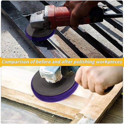 20 Pcs 4" x 5/8" Strip Discs Bulk, Paint Stripping and Rust Removal Wheels for Angle Grinders, Abrasive Grinding Discs for Metal, Wood, and Fiberglass, Purple