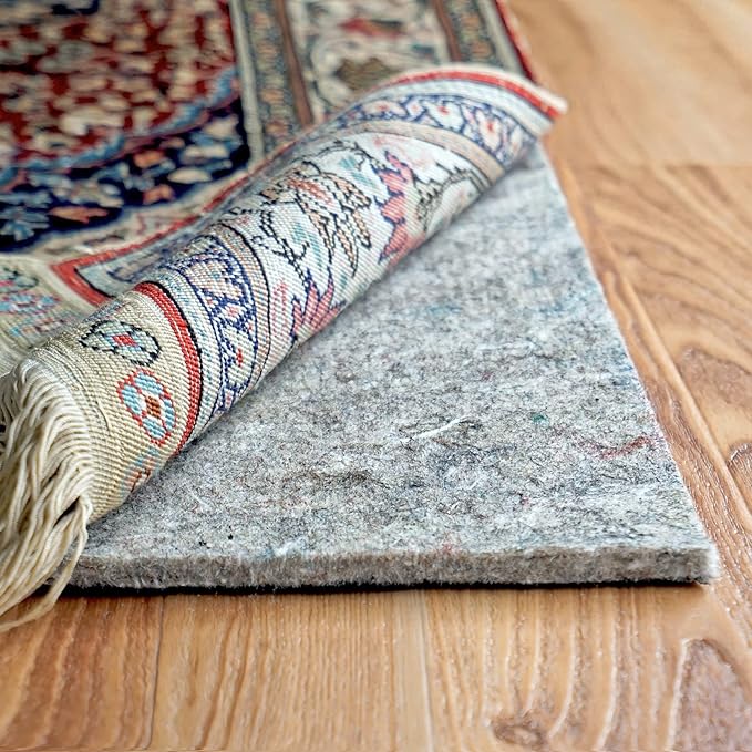 RUGPADUSA - Dual Surface - 2'x4' - 1/4" Thick - Felt + Rubber - Non-Slip Backing Rug Pad - Safe for All Floors