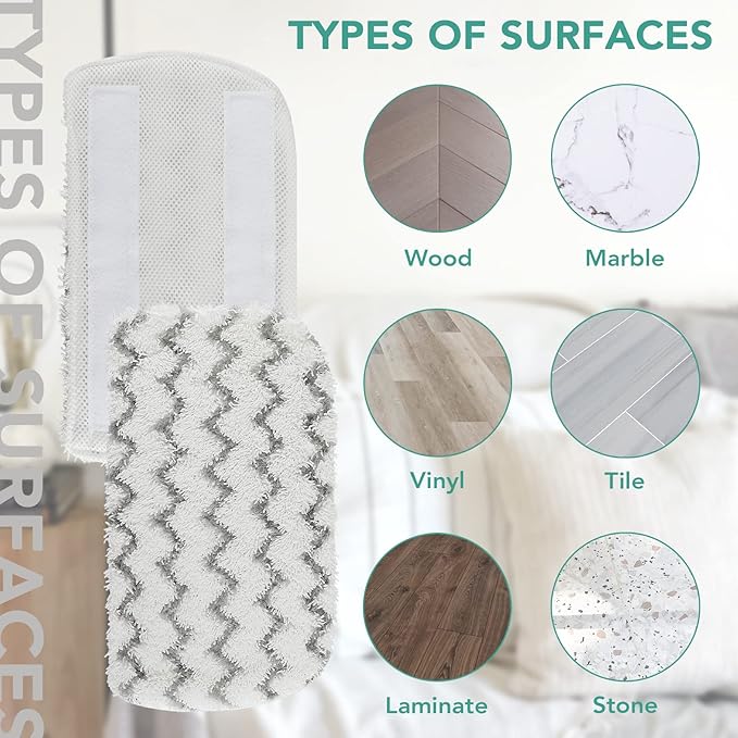 Sgizoku S1000 S2001 Steam Mop Replacement Pads for Shark Steam Mop S1000 S1000A S1000C S1000WM S10001C S1200 & S2001 SteamSpot Steam Mop - Dirt Grip, Washable & Reusable for All Floor Clean - 5Pack