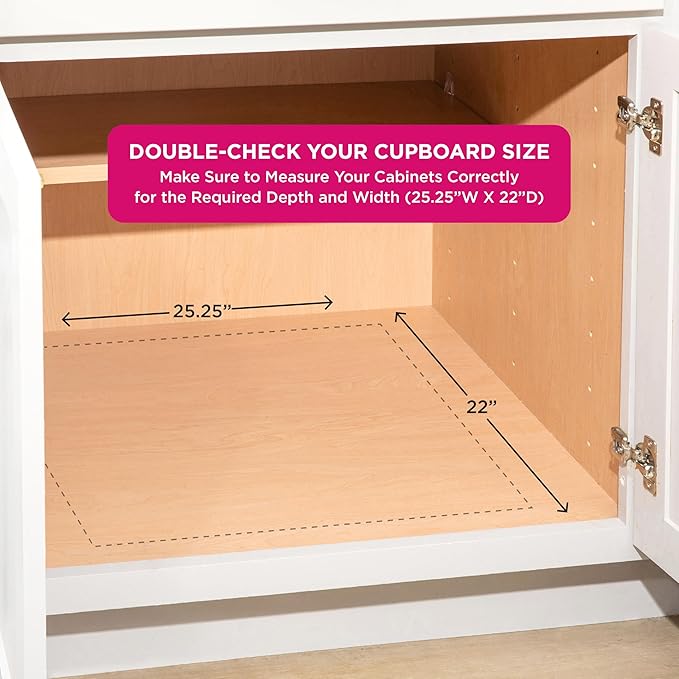 HOLDN’ STORAGE Heavy-Duty Premium Collection Pull Out Cabinet Organizer, Cabinet Drawer Slide Outs, Lifetime Limited Warranty - Basket Size 24" W x 21" D x 5" H, Anti-Rust Chrome Finish