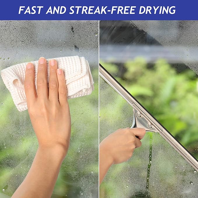Boao 4 Pieces Replacement Squeegee Rubber 18 Inch Refill Silicone Replacement Rubber Squeegee for Windows, Glass, Shower Doors