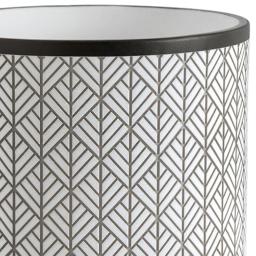 Allure Home Creation Shelby Resin Grey Multicolored Wastebasket Trash Can, Compact Size, 1.74 Gallons